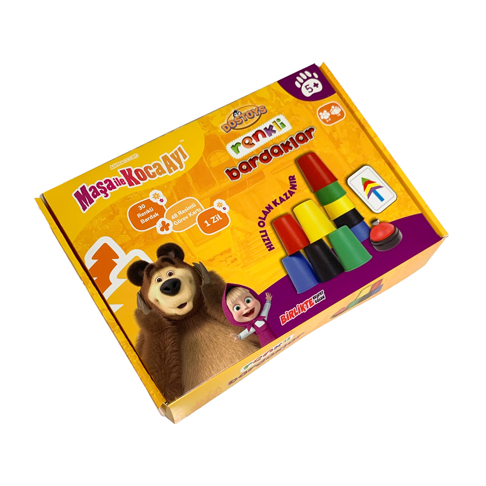 Maşa ve Koca Ayı Renkli Bardaklar 